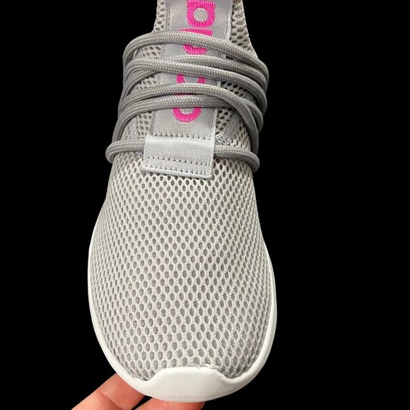 Adidas Big Girls Sneakers Size 7 Gray Pink Lightweight & Comfy Running Shoes - Picture 15 of 15